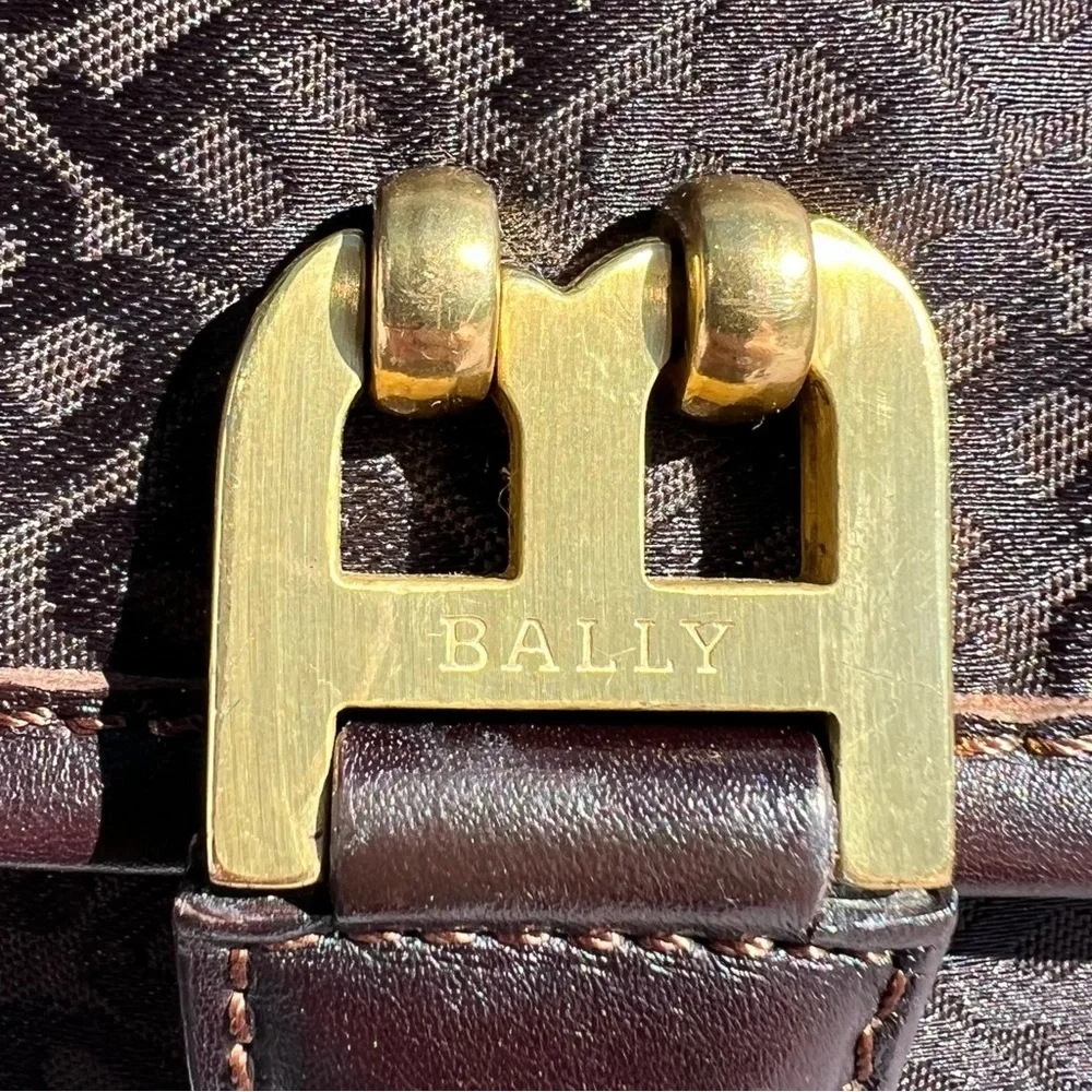 Bally Monogram Canvas Crossbody Bag
